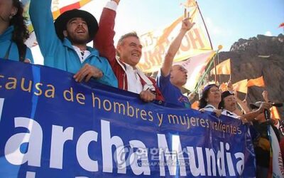 Youth for Peace Welcomed The World March for Peace and Nonviolence .